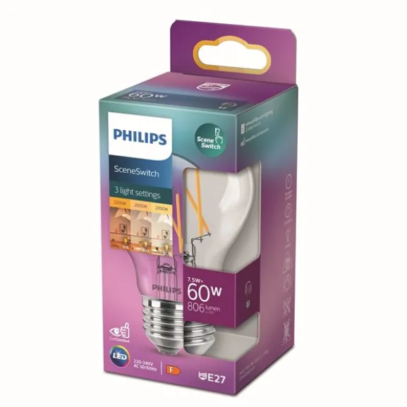 LED-lampa normal E27 7,5W(60W) 3-steg klar