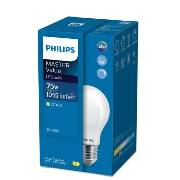 LED-lampa normal 7,8(75)W E27 dimbar, matt