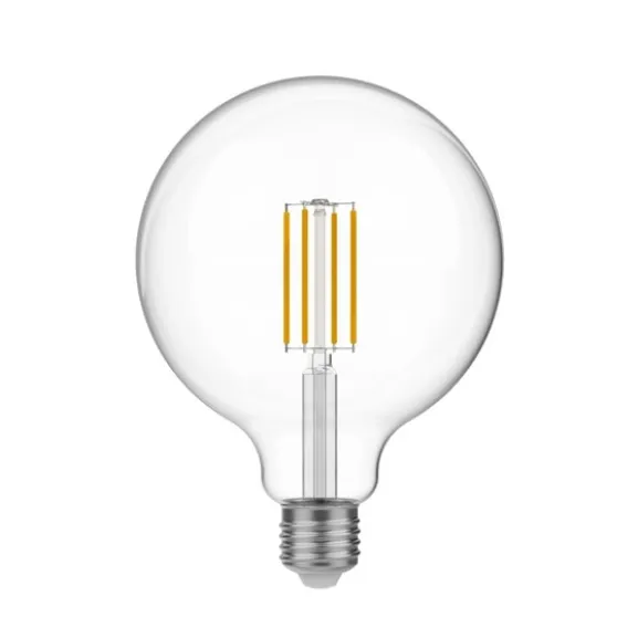 LED-lampa Transparent 7W E27 glob 125mm dimbar