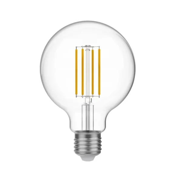 LED-lampa Transparent 7W E27 glob 95mm dimbar