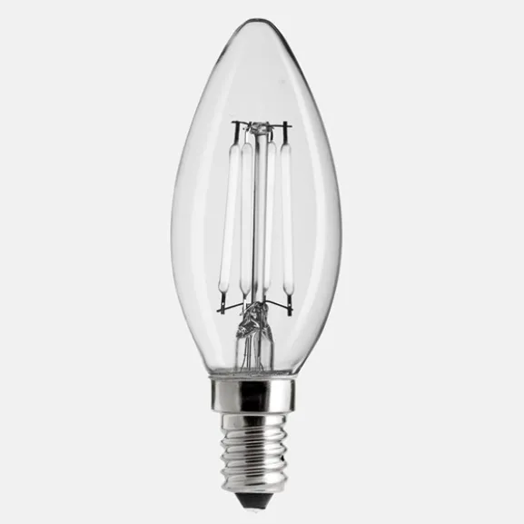 LED-lampa UNI-WHITE kronljus klar E14 0,8W 2700K dimbar