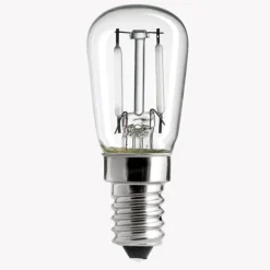 LED-lampa UNI-WHITE päron klar E14 1W 2700K dimbar