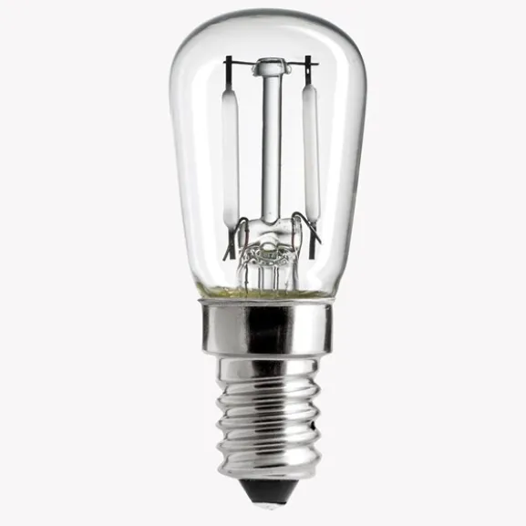 LED-lampa UNI-WHITE päron klar E14 1W 2700K dimbar