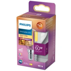 LED-lampa 5,9W(60W) klot E14 dim to warm