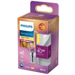LED-lampa 3,4W(40W) klot E14 dim to warm