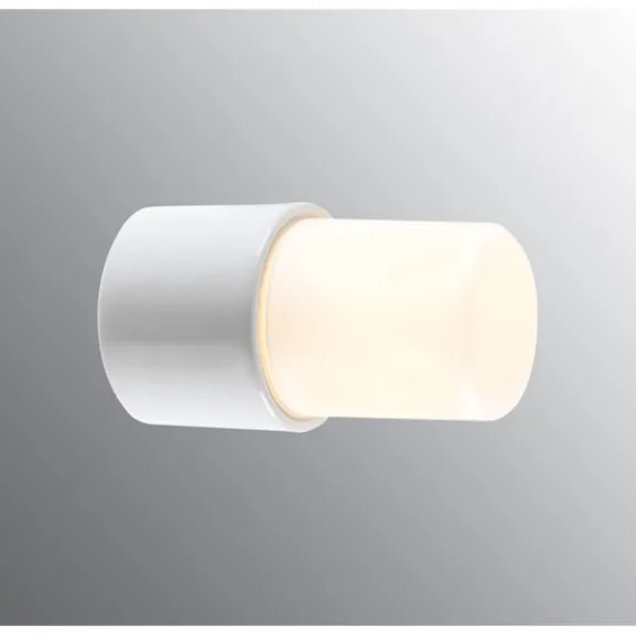 Light On med kupa vit IP44 E27 60W