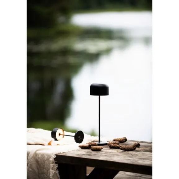 Lille bordslampa usb 2200K/2700K dimbar Svart