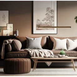 LINEA taklampa, brunbets/svart