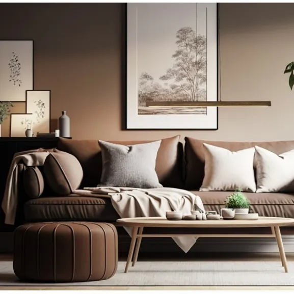 LINEA taklampa, brunbets/svart