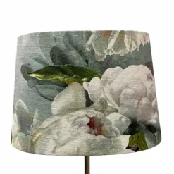 Linus 23 oval Lampskärm Peonia Lino, Zink