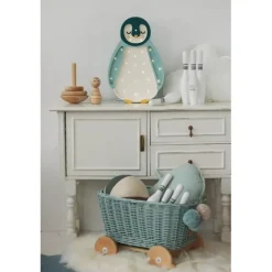 Little Lights Baby Penguin Bordslampa, Teal