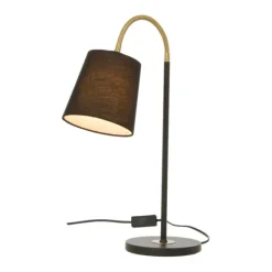 LJUSDAL bordlampa, svart/matt mässing