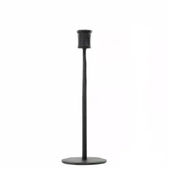 Ljusstake svart metall 27 cm
