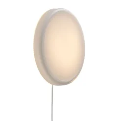 Looped tak-/vägglampa, vit m. in-line dimmer & plug