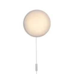 Looped tak-/vägglampa, vit m. in-line dimmer & plug