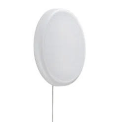 Looped tak-/vägglampa, vit m. in-line dimmer & plug