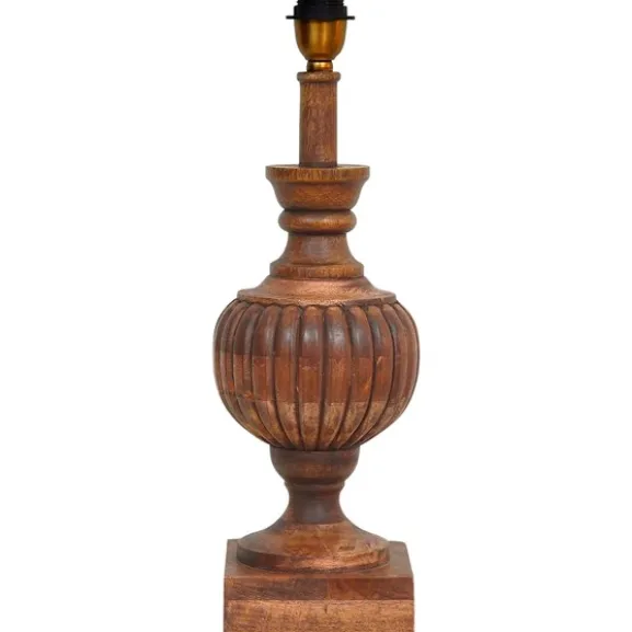 Louis Lampfot Åldrat trä 15,5cm