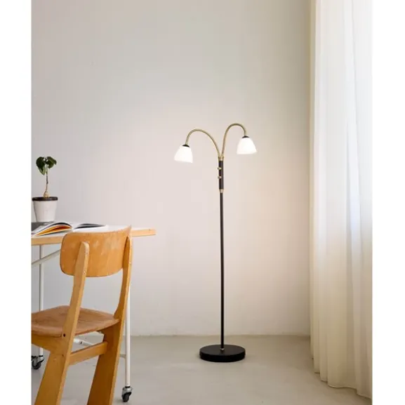 Lucid LED-golvlampa 2 L Opal-Antik