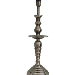 Lux Lampfot Antik Silver 18cm