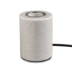 MARBLE bordsarmatur white polished 1,8m textilkabel