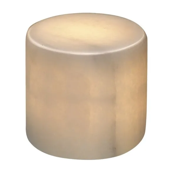 MARBLE L white polished äkta marmor bordsljus