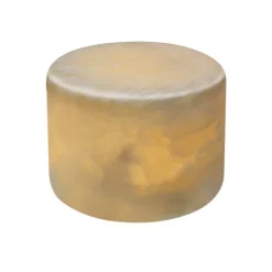 Marble ljusdekoration silk beige matt finish Large