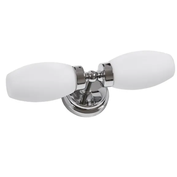 Marstrand dubbel vägglampa, krom