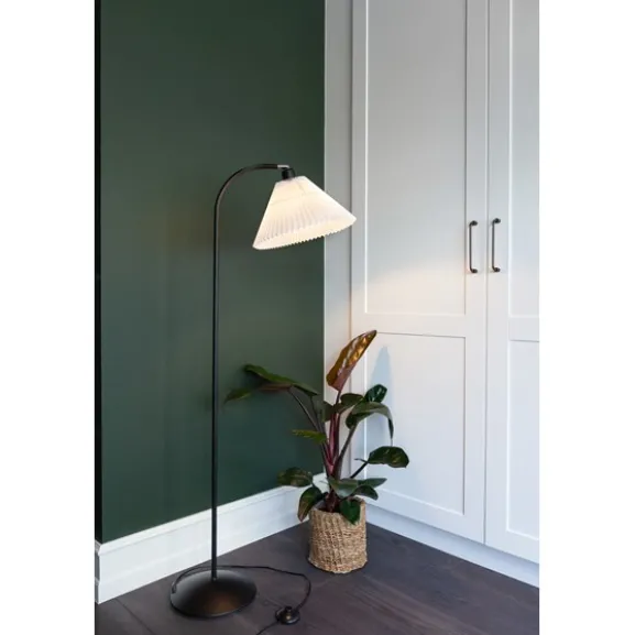 Medina golvlampa, svart/vit
