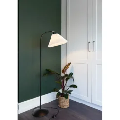 Medina golvlampa, svart/vit