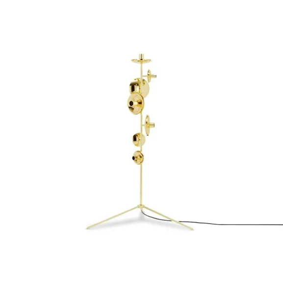 Melt Chandelier golvlampa, guld 175cm