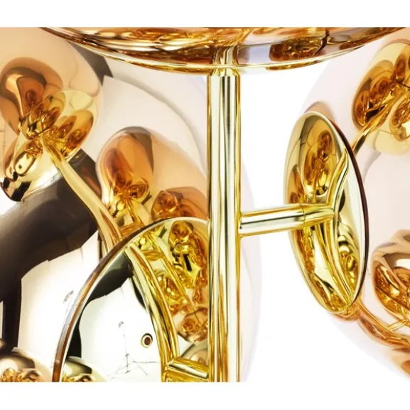 Melt Chandelier golvlampa, guld 175cm