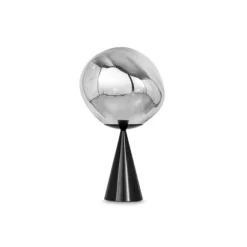 Melt Cone Fat bordslampa silver LED