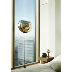 Melt Cone Slim golvlampa silver LED