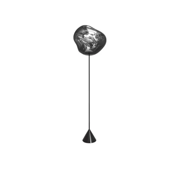 Melt Cone Slim golvlampa silver LED