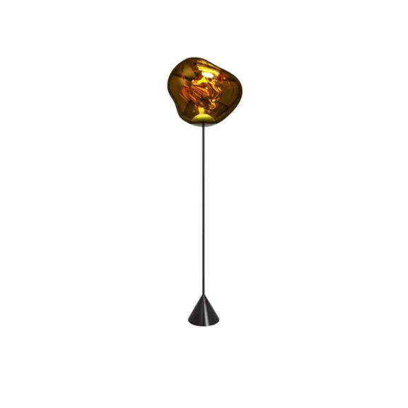 Melt Cone Slim golvlampa guld LED