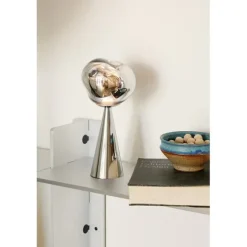 Melt portabel bordslampa silver LED