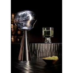 Melt portabel bordslampa silver LED