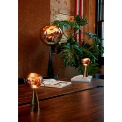 Melt portabel bordslampa koppar LED
