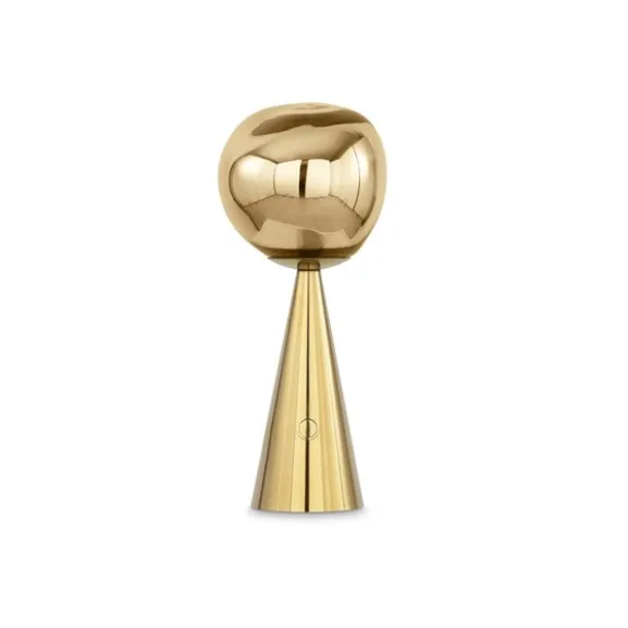 Melt portabel bordslampa guld LED