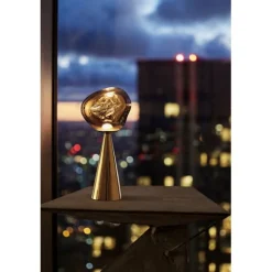 Melt portabel bordslampa guld LED