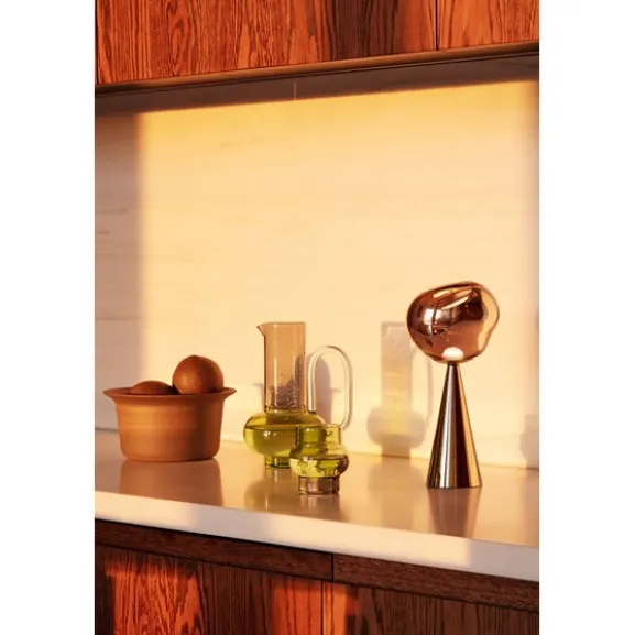 Melt portabel bordslampa guld LED