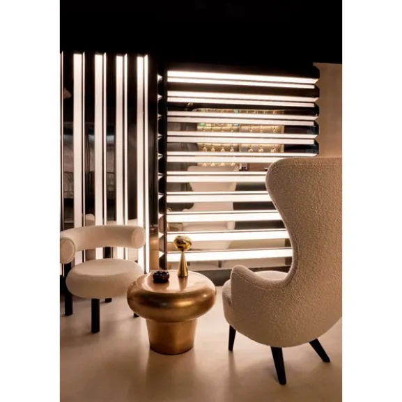 Melt portabel bordslampa guld LED