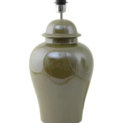 Ming Lampfot Olive Green 27cm