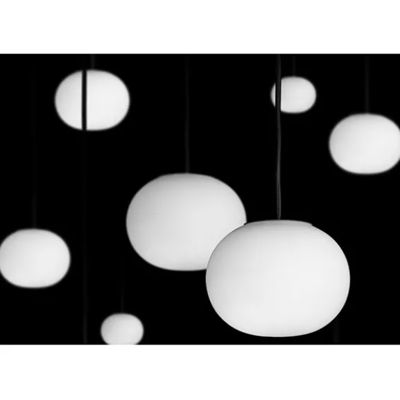 Mini Glo-ball suspension taklampa, opalglas 11,2cm