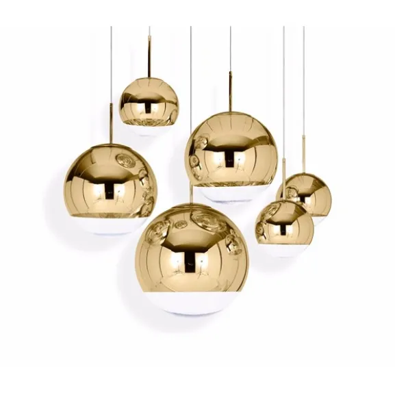 Mirror Ball 25 pendel, guld 25cm