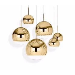 Mirror Ball 25 pendel, guld 25cm
