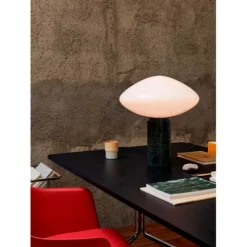 Mist bordslampa AP17, Matt White/Guatemala Verde