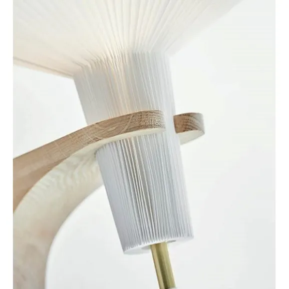 Model 204 vägglampa, vit/ek