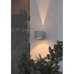 Modena vägglykta rund grå