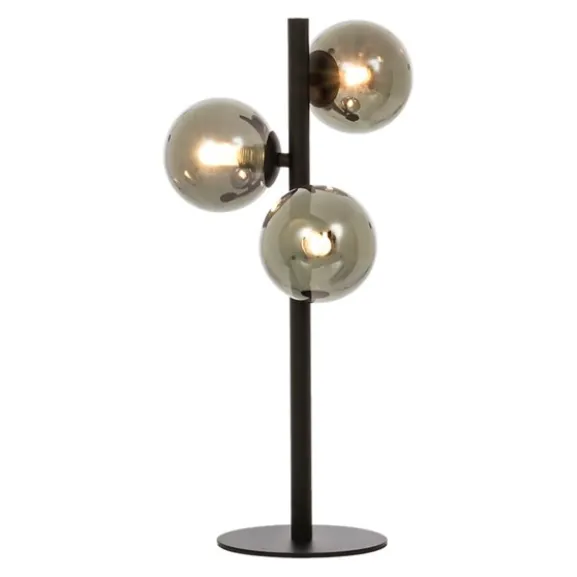 MOLEKYL bordslampa 3a, svart/rök